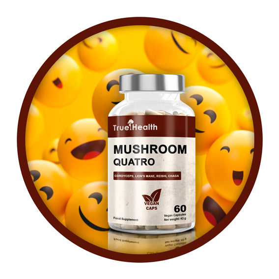 MUSHROOM COMPLEX 60 capsules MIX FUNCTIONAL MUSHROOMS ADAPTOGEN TRUE HEALTH Medical device no