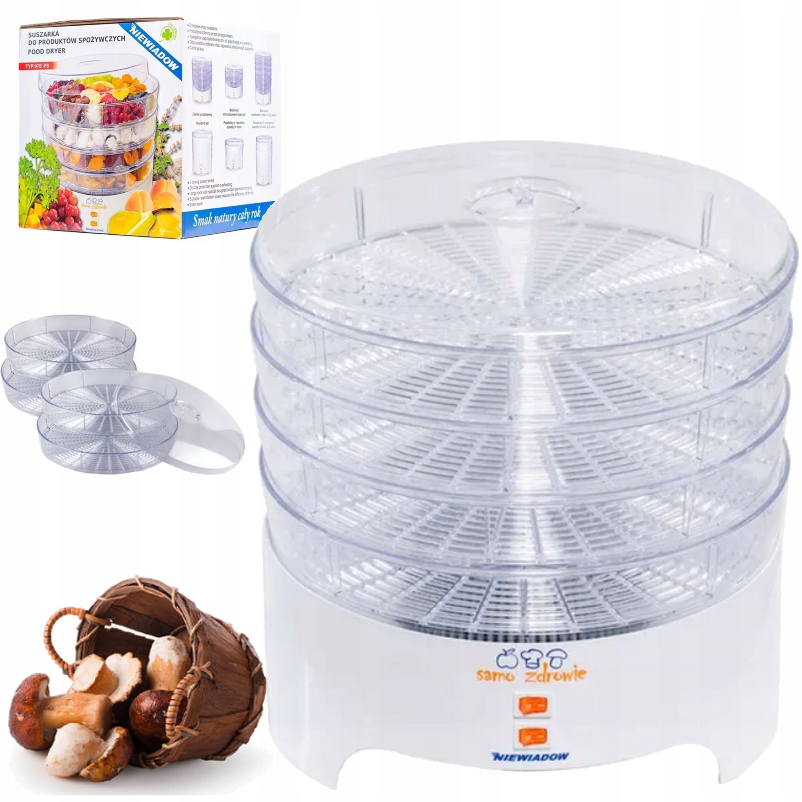 MUSHROOM DRYER FRUIT HERBS FOOD UNKNOWN 4 LEVELS SIEVE 300 IN EAN (GTIN) 5907057073597