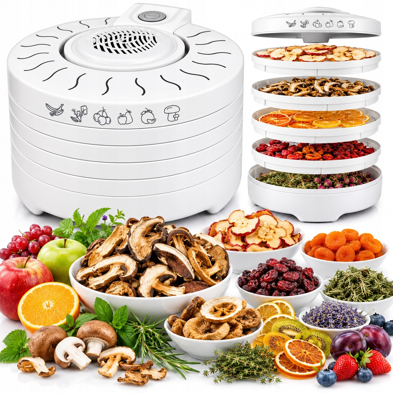 MUSHROOM DRYER FRUIT VEGETABLES HERBS MPM MSG-01 5 SIT ADJUSTMENT STRONG