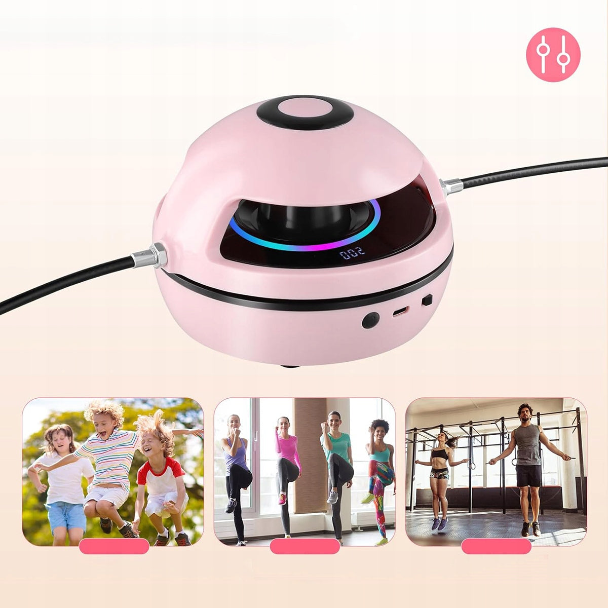 MUSIC JUMP ROPE SMART AUTOMATIC FOR BABY WITH COUNTER + REMOTE CONTROL Brand no brand