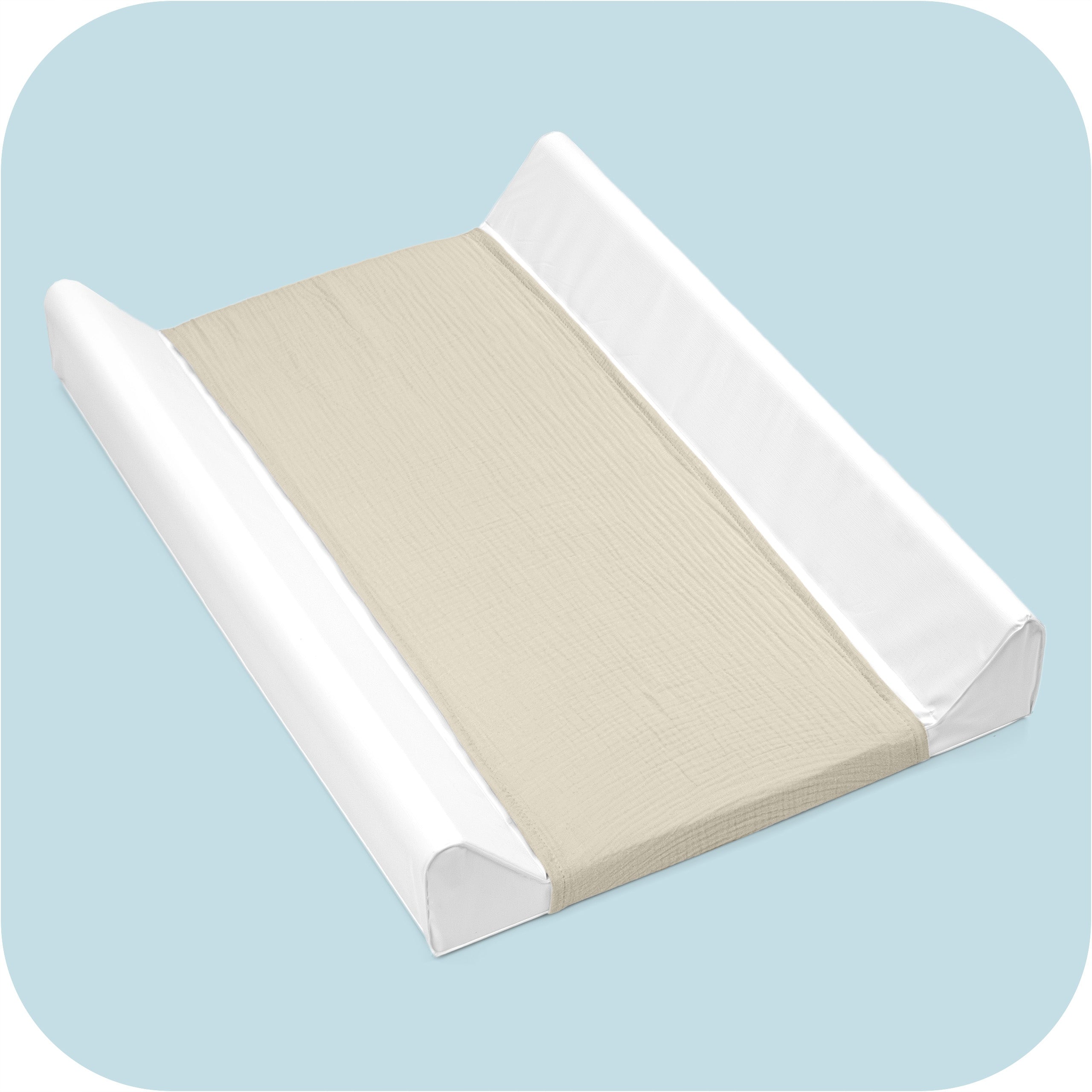 MUSLIN CHANGING TABLE COVER SHEET SOFT EASY TO WASH COLORS Packaging status original