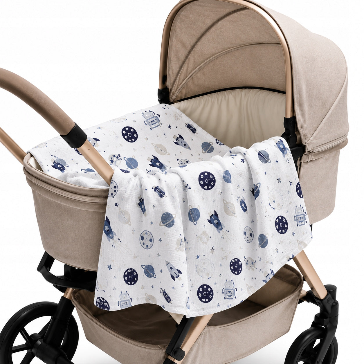 MUSLIN DIAPER BLANKET MUSLIN SWADDLE 120x120cm POLISH PRODUCT Brand Cztery Słonie