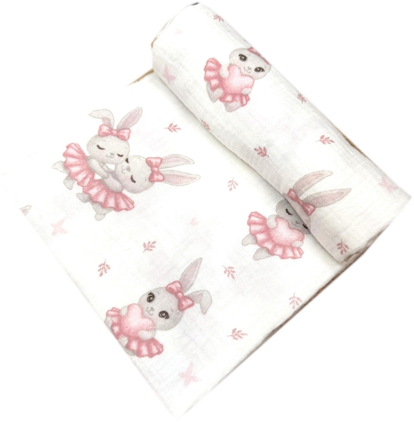 MUSLIN DIAPER PREMIUM DOUBLE GAZE 100% cotton 70x70 BUNNIES