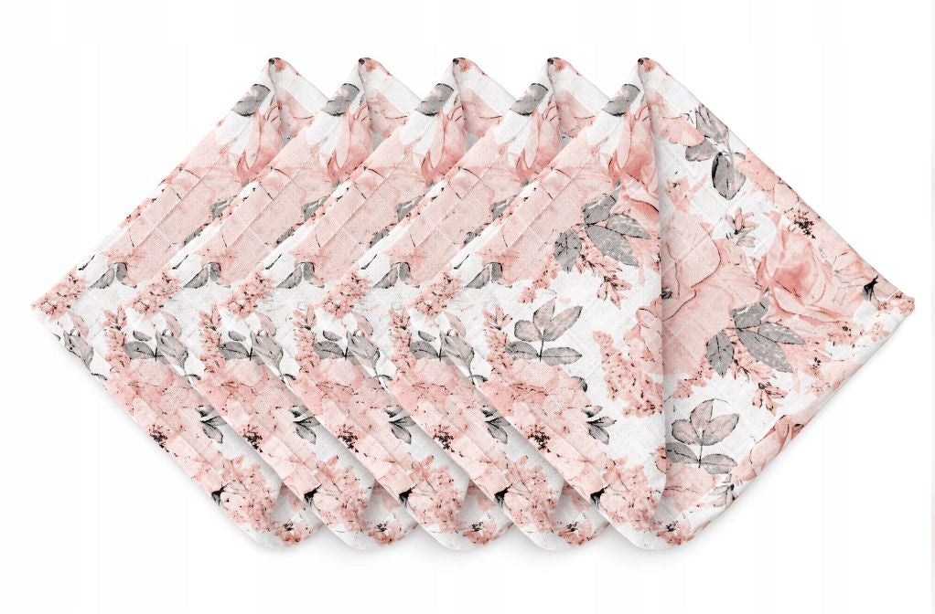 MUSLIN DIAPERS 38 x 38 cm COTTON 5 PIECES POLISH PRODUCT