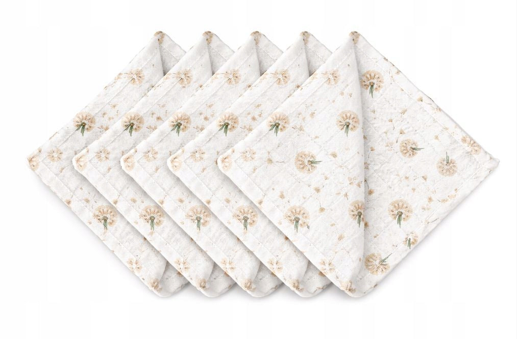 MUSLIN DIAPERS 38 x 38 cm COTTON 5 PIECES POLISH PRODUCT