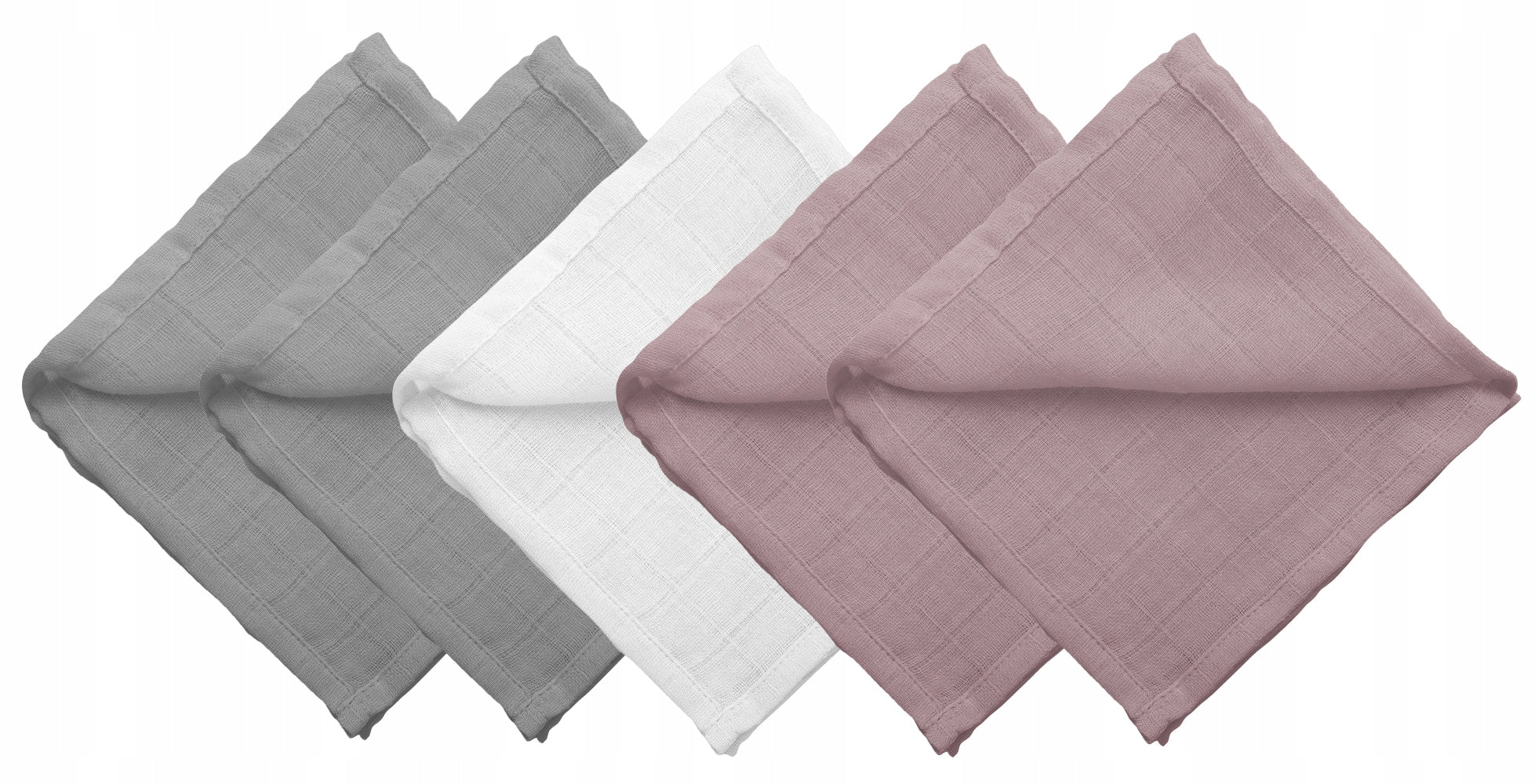 MUSLIN DIAPERS 38 x 38 cm COTTON 5 PIECES POLISH PRODUCT