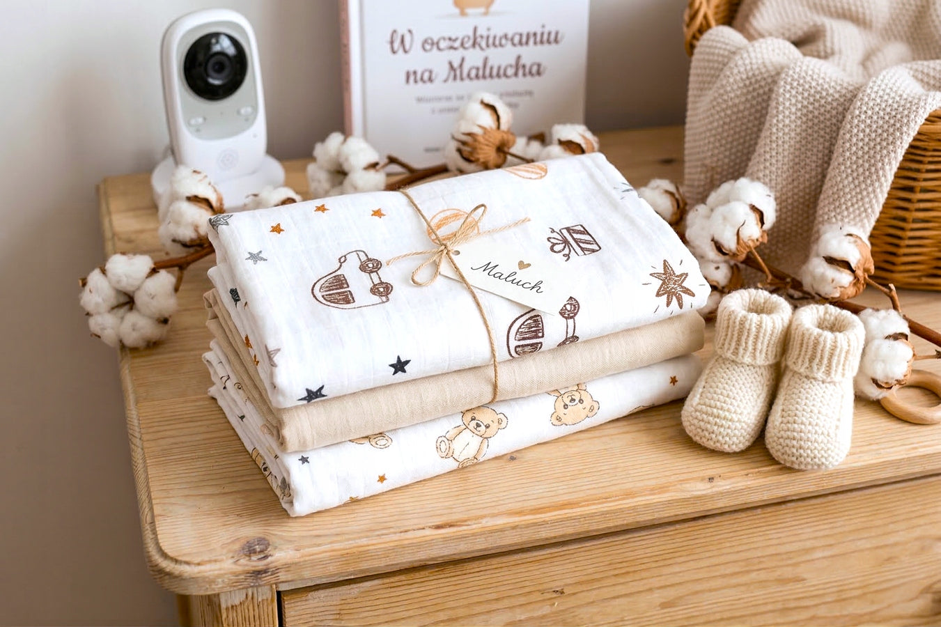 MUSLIN DIAPERS PREMIUM SET 3pcs 60x75cm BABYMAM Packaging status original