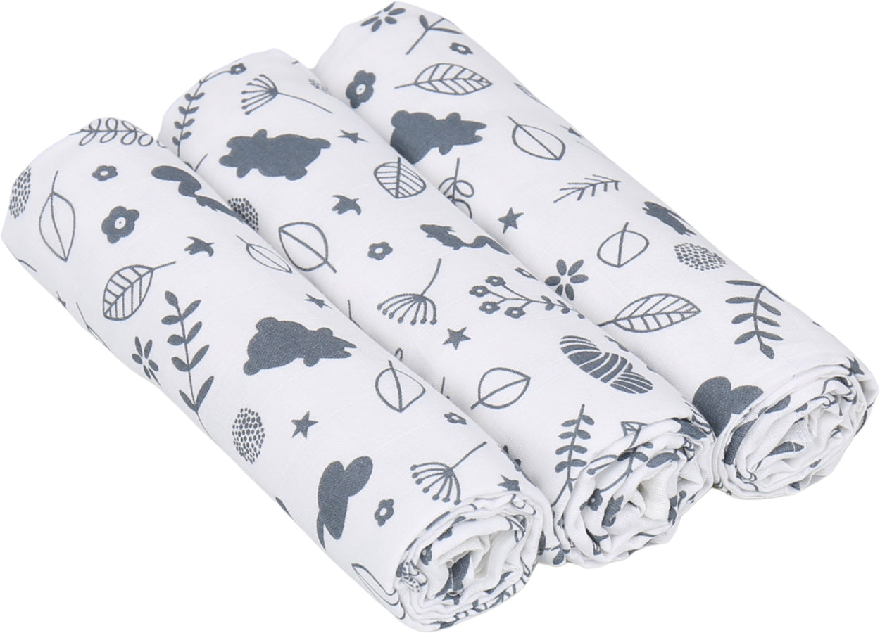 MUSLIN DIAPERS PREMIUM SET 3pcs 60x75cm BABYMAM