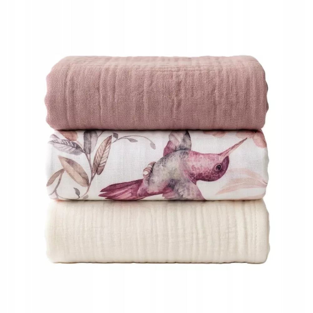 MUSLIN DIAPERS Premium Diapers Set of 3pcs 50x60cm MUMINKY