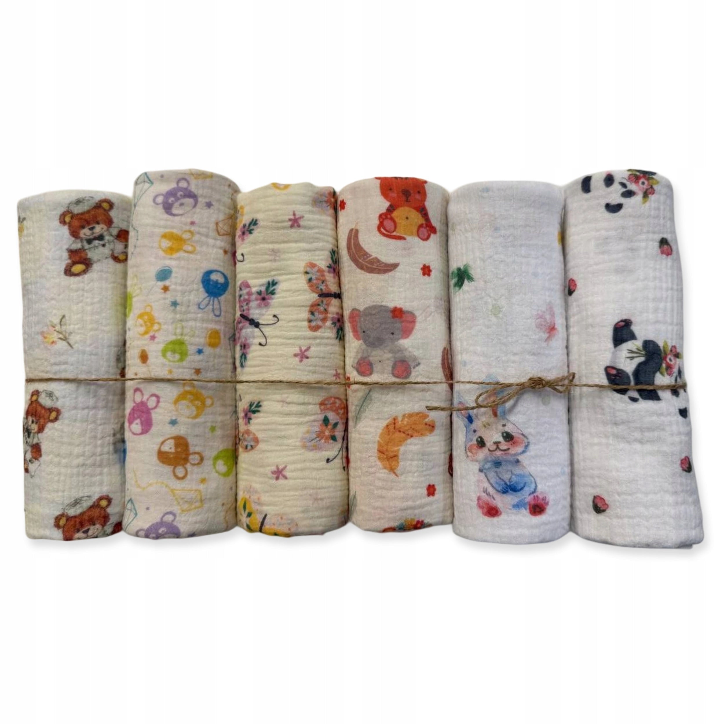 MUSLIN Diaper 6-Pack 80x60 Diapers Cotton Set for Girls
