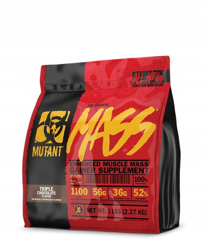 MUTANT MASS GAINER MASS WPC WPI Carbohydrates Protein 2270g | Triple Chocolate Packaging status original