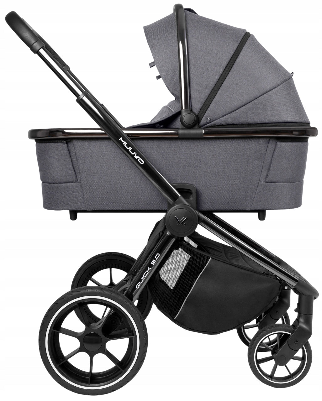 MUUVO LARGER XL GONDOLA FOR QUICK 3.0 BLACK CHROME UV50 IRON GRAPHITE STROLLER Brand Muuvo
