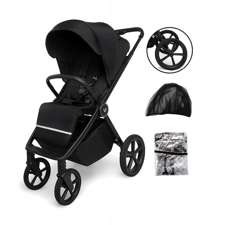 MUUVO STYLISH STROLLER GO STROLLER FOR BABY LARGE WHEELS + ACCESSORIES