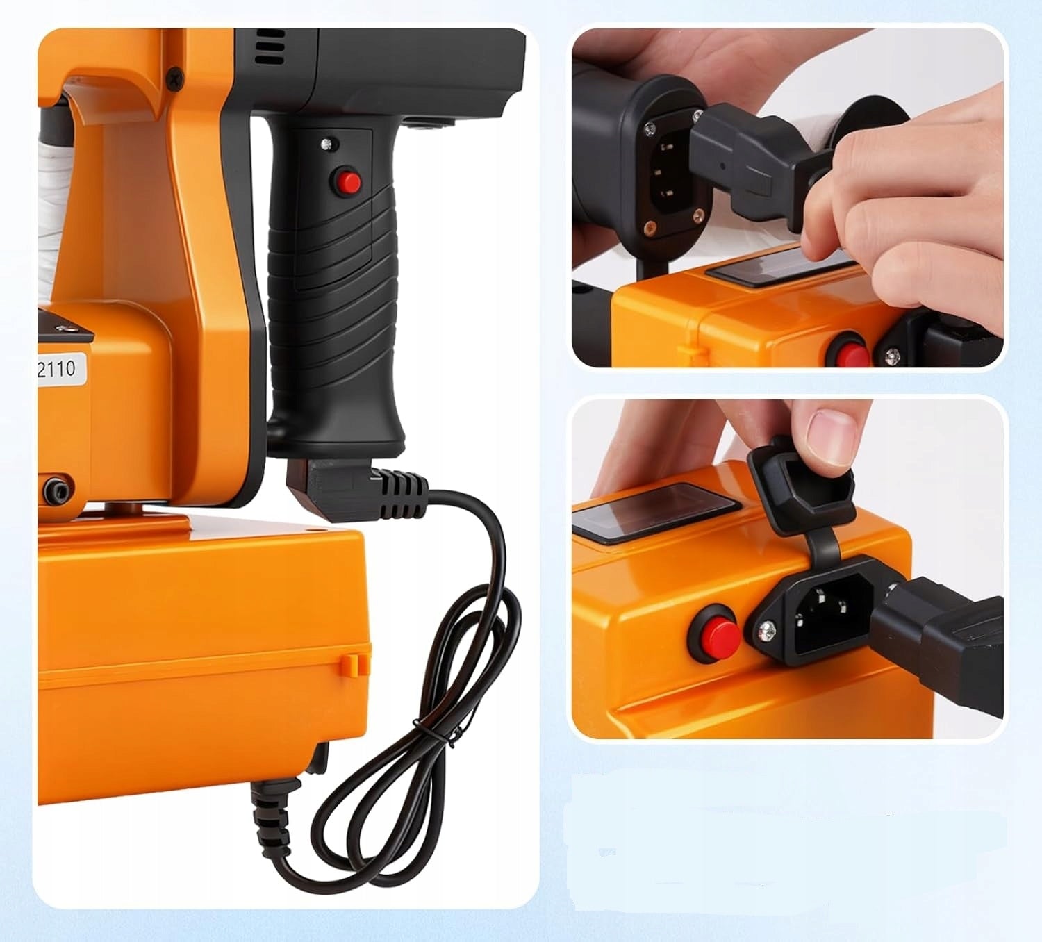 MXBAOHENG Cordless Handheld Bag Stapler GK9-890B for Bags Brand Mxbaoheng