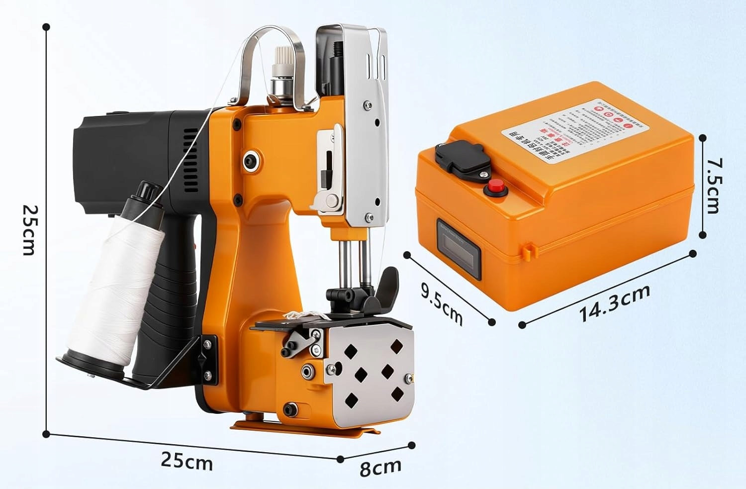 MXBAOHENG Cordless Handheld Bag Stapler GK9-890B for Bags Manufacturer code B01DK38KRI