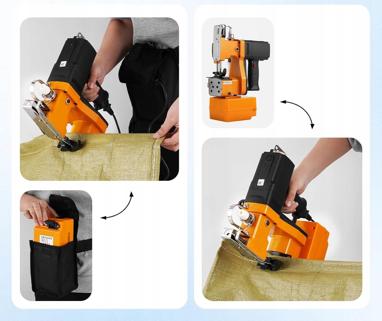 MXBAOHENG Cordless Handheld Bag Stapler GK9-890B for Bags Model MX1