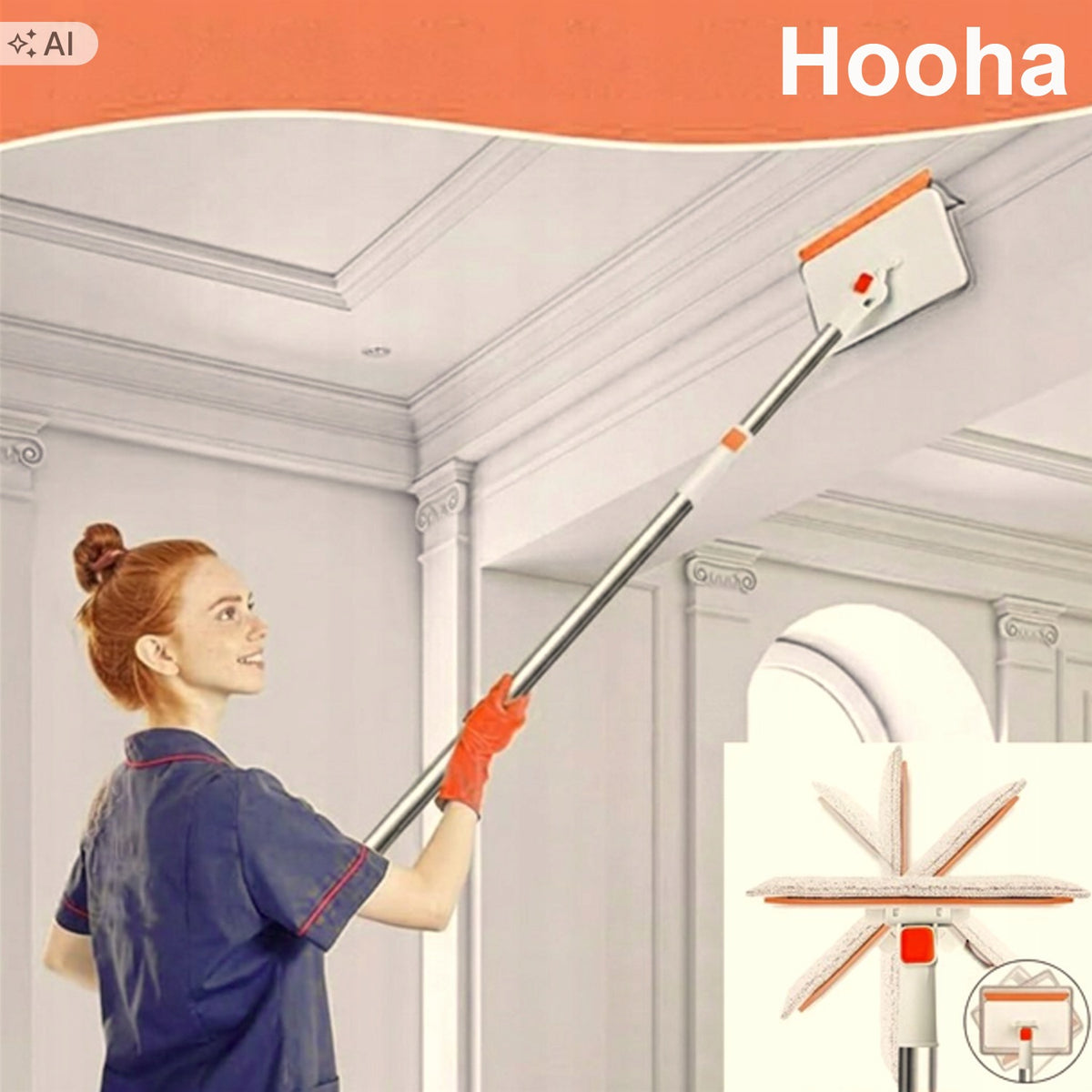 MYJKA TELESKOPOWA DO OKIEN MOP ZE ŚCIĄGACZKĄ NAKŁADKA 3W1 OBROTOWA 360° Packaging status original
