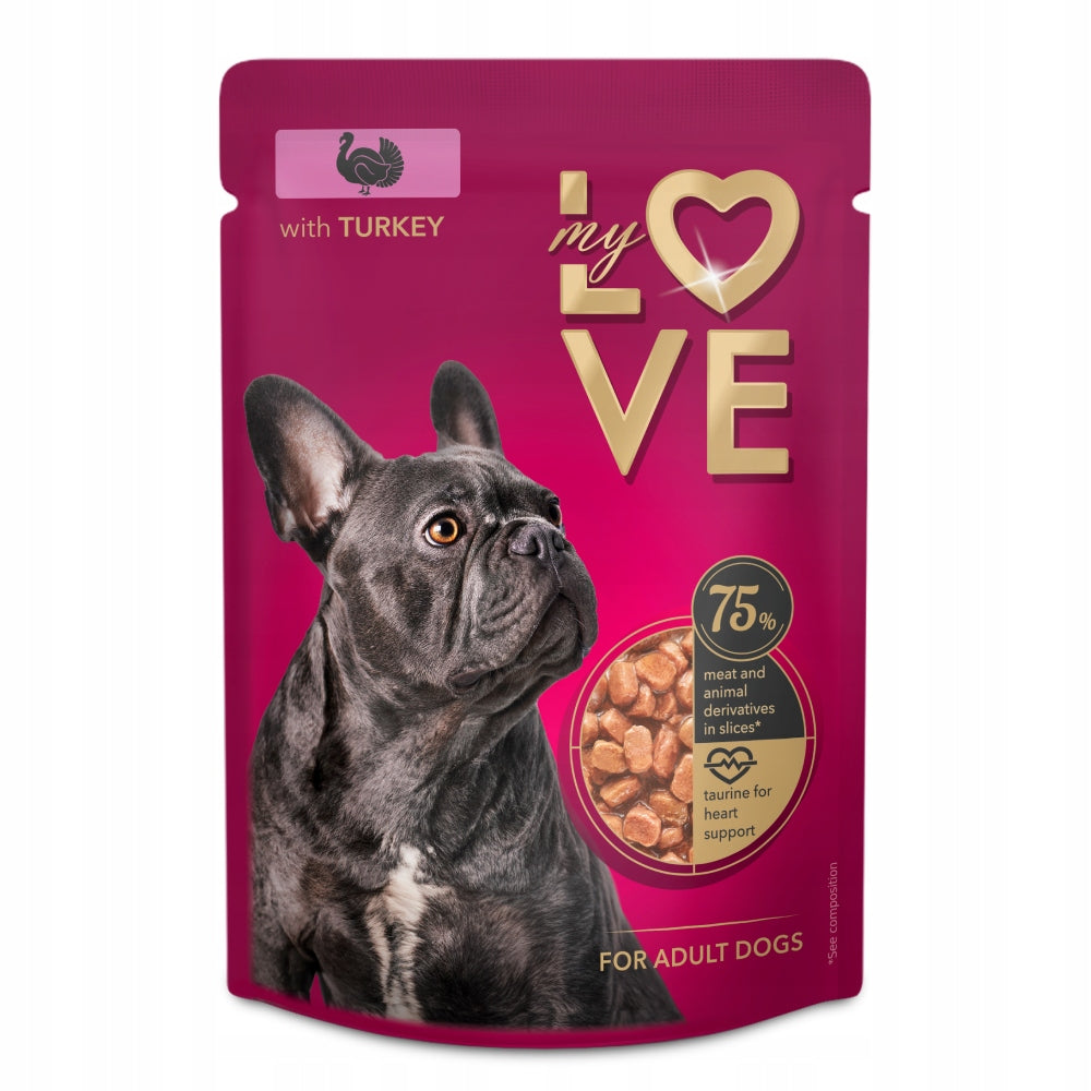 MYLOVE Adult Dog Food with Turkey Flavor 24х100g Packaging status original