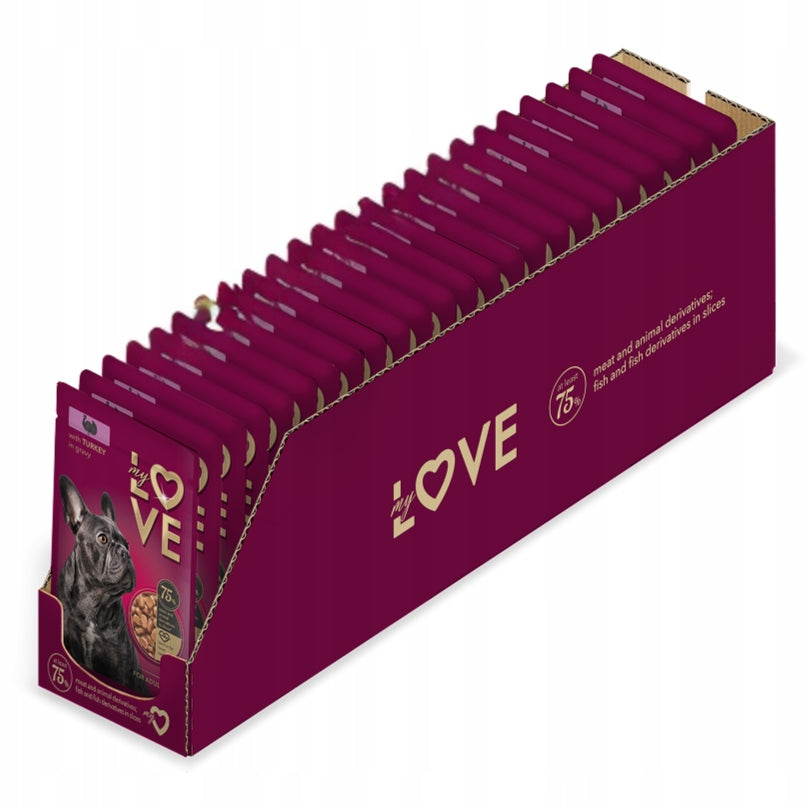 MYLOVE Adult Dog Food with Turkey Flavor 24х100g