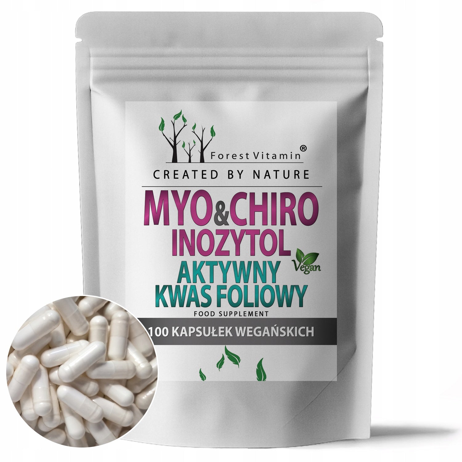 MYO MIO INOSITOL CHIRO FOLIC ACID 100caps FOLIAN INOSITOL PCOS B8