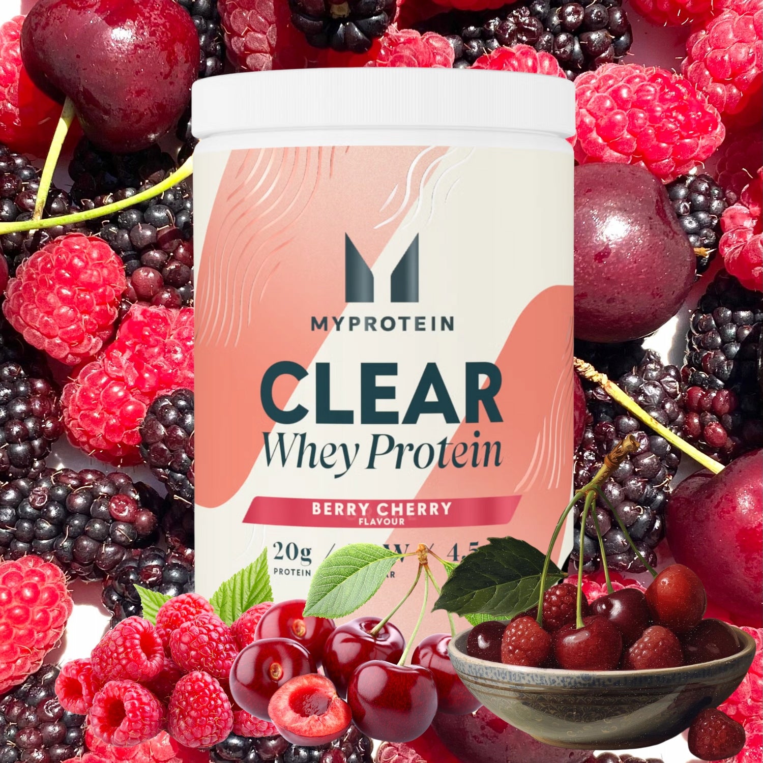 MYPROTEIN CLEAR WHEY ISOLATE 520g PROTEIN protein drink RASPBERRY CHERRY Packaging status original