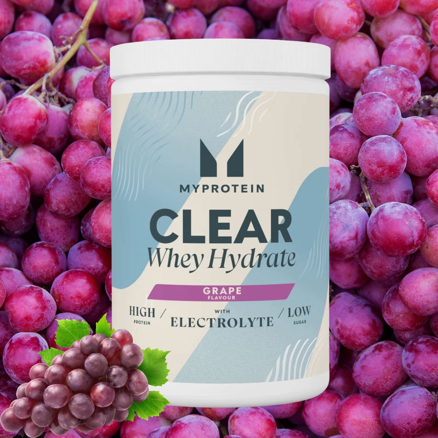 MYPROTEIN Clear Whey Hydrate 320g protein with electrolytes taste GRAPE Expiration date at least 3 months from the date of purchase