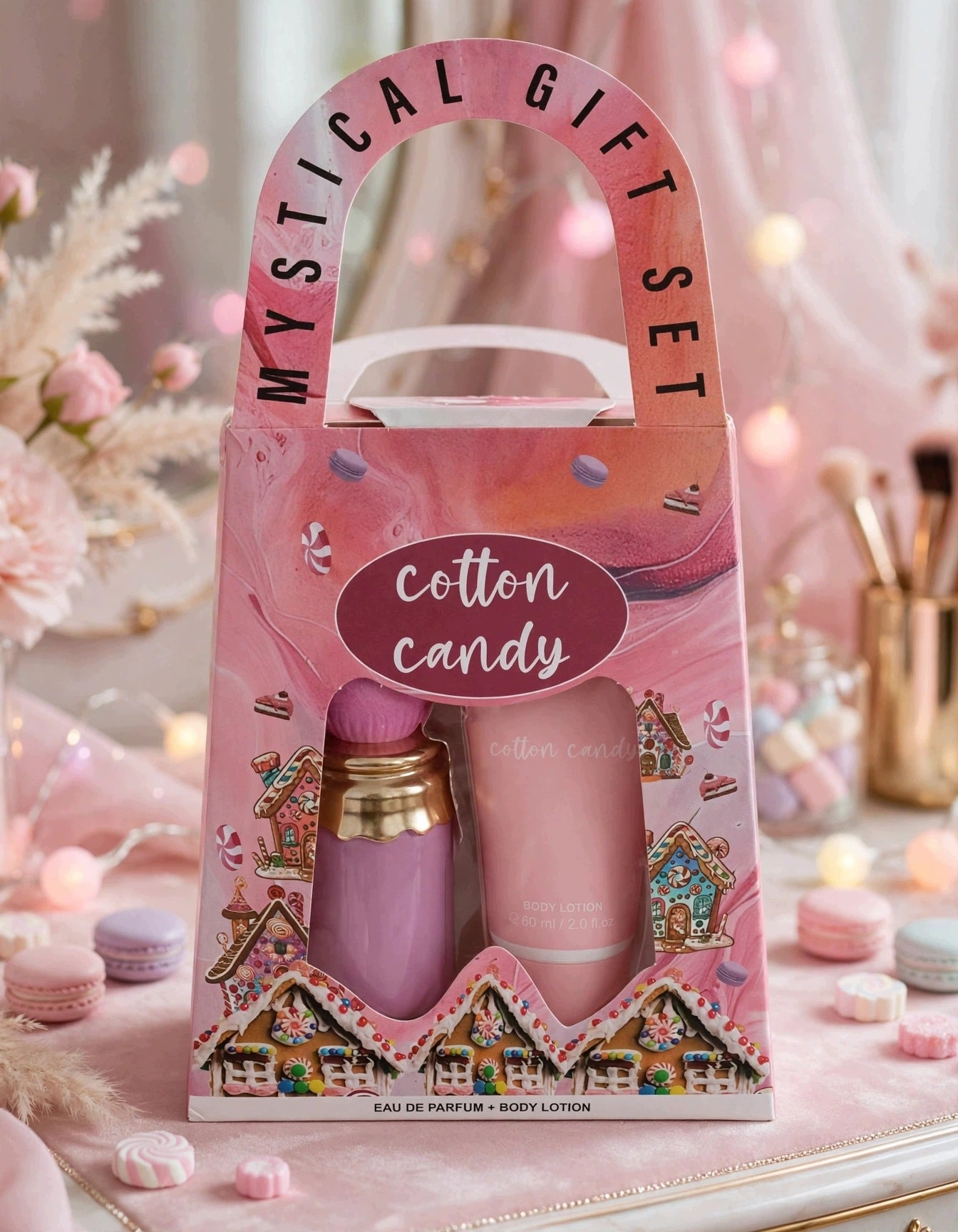 MYSTICAL Cotton Candy – Set of Perfumes and Body Lotion Brand no brand