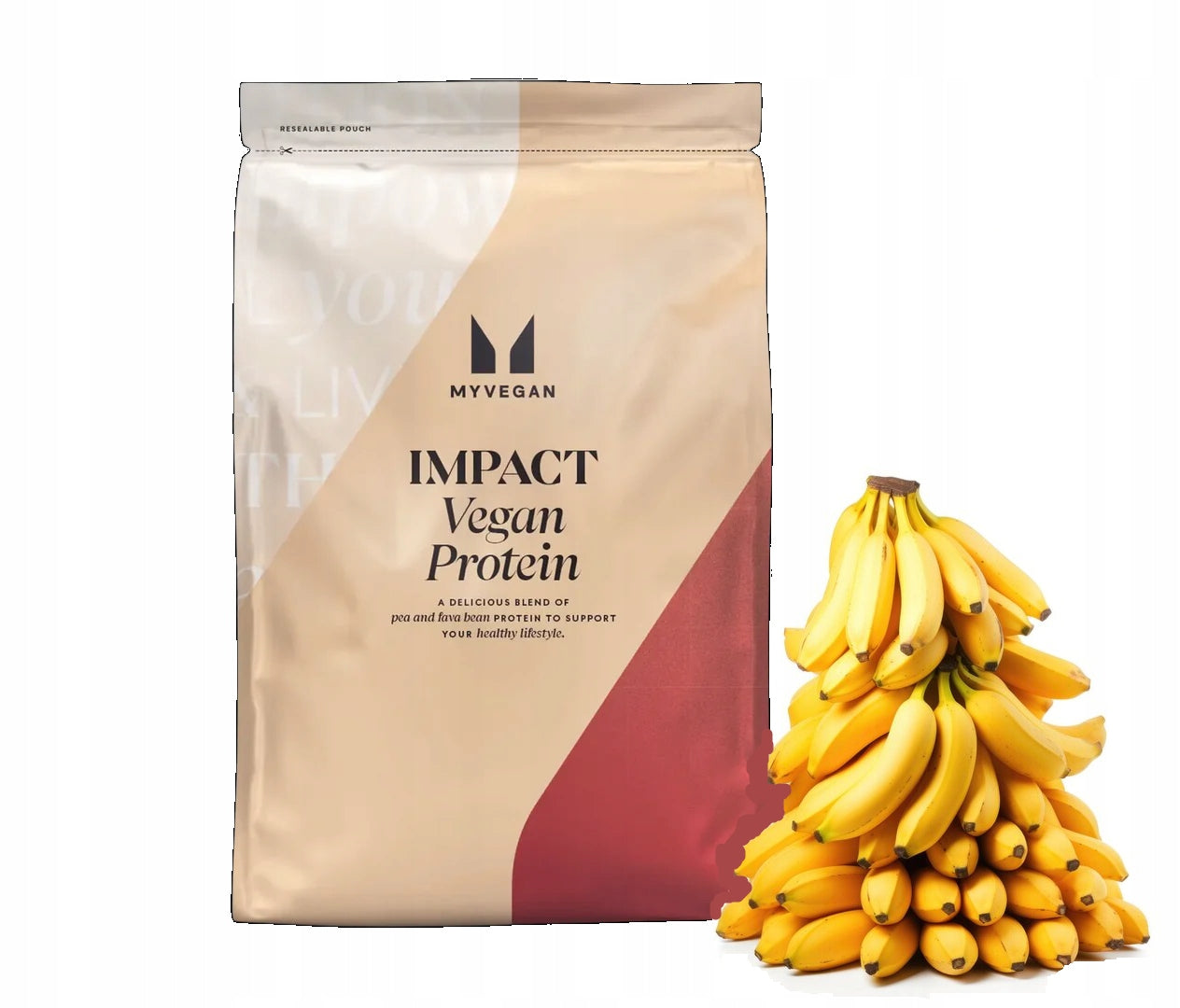 MYVEGAN MYPROTEIN VEGAN PROTEIN BLEND 1KG PEA AND BEAN VEGETABLE PROTEIN Packaging status original