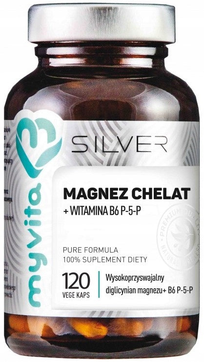MYVITA MAGNESIUM CHELATE + VITAMIN B6 P-5-P 120k PURE