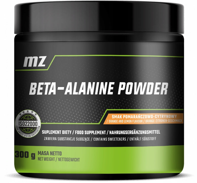 MZ-STORE Beta-Alanine Powder 300g beta-alanine, orange-lemon flavour