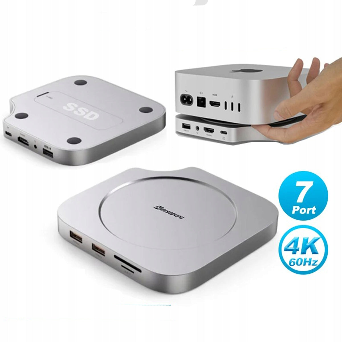 Mac Mini M4/Pro HDMI 4K SSD NVMe USB-C HUB Docking Station EAN (GTIN) 0757563056127