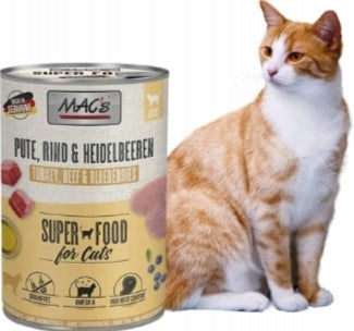 Mac's Cat Adult Food with Turkey and Blueberries 400g