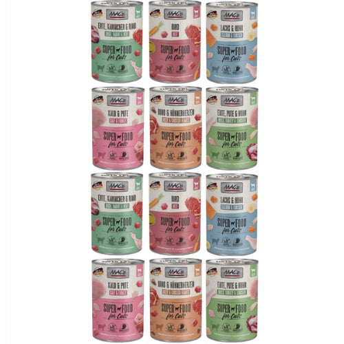 Mac´s Cat cat food MIX OF FLAVORS 12x 400g from Germany