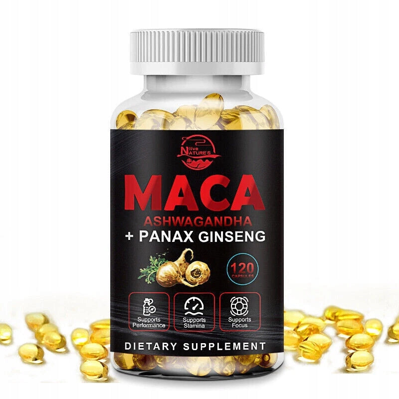 Maca root 10000 mg, Ashwagandha, ginseng extract, enhances
