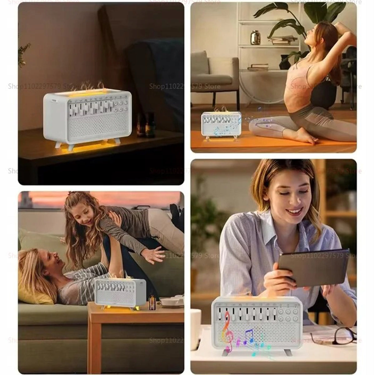 Machine White Noise Diffuser Humidifier Bluetooth Speaker Night Lamp Packaging status original