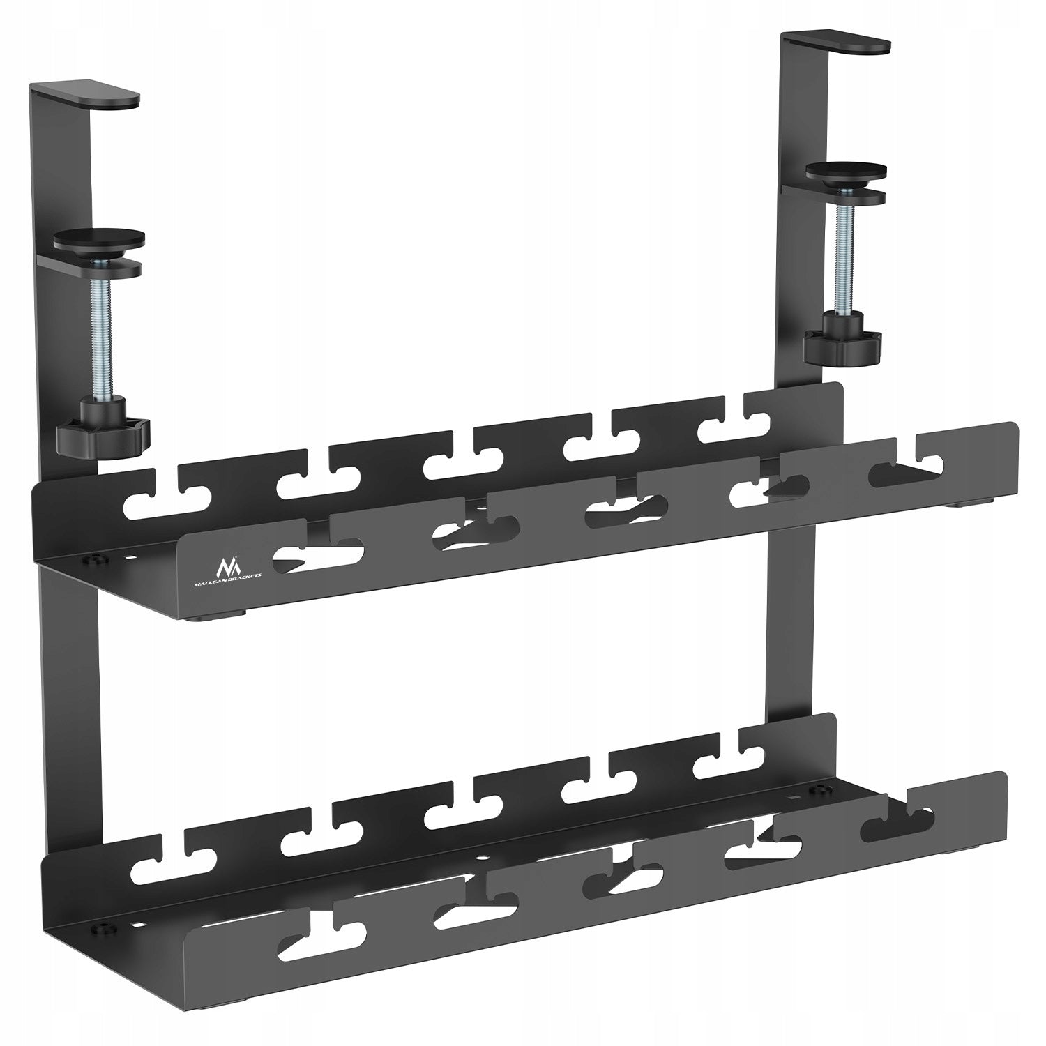 Maclean Cable Organizer, 2 Levels, Black, MC-104 B Packaging status original