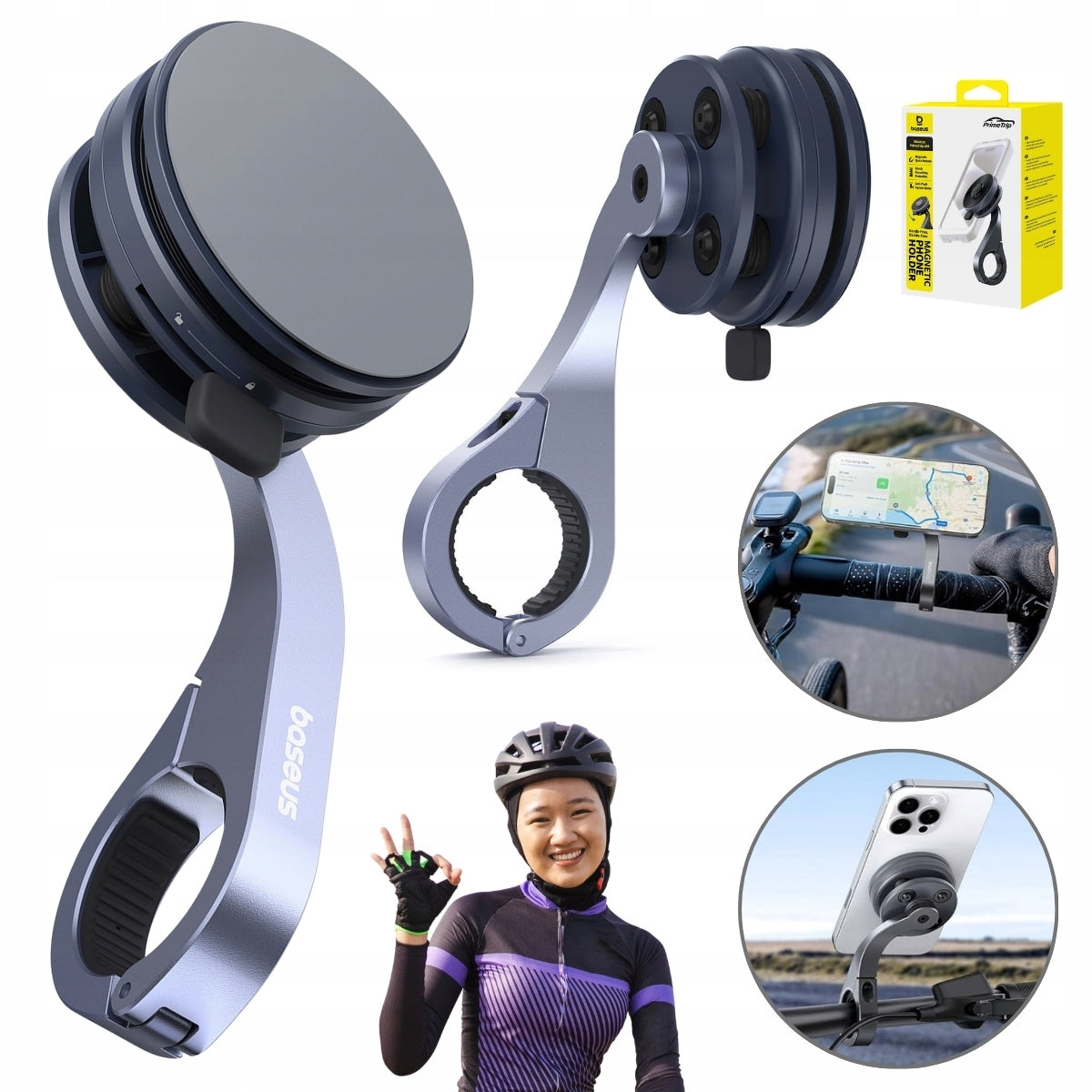 MagSafe Bike Holder for Smartphone for Steering Wheel - Baseus