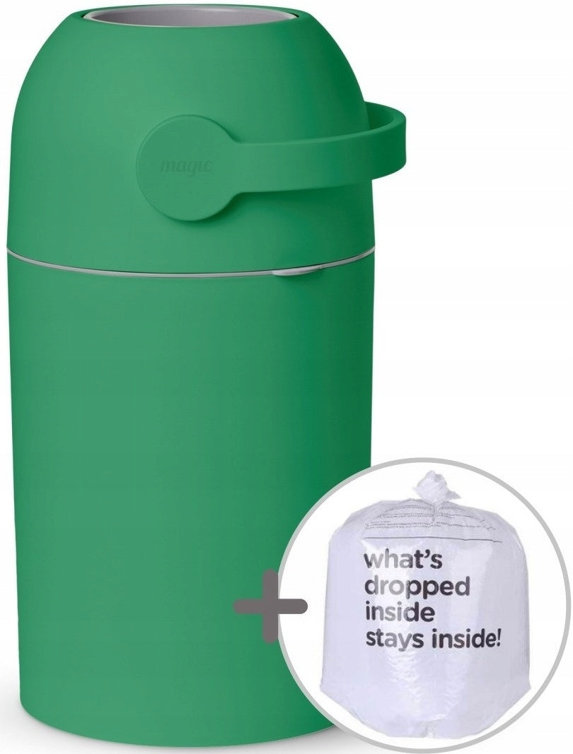 Magic Majestic Basket for used diapers - green (for 25 diapers) + bags