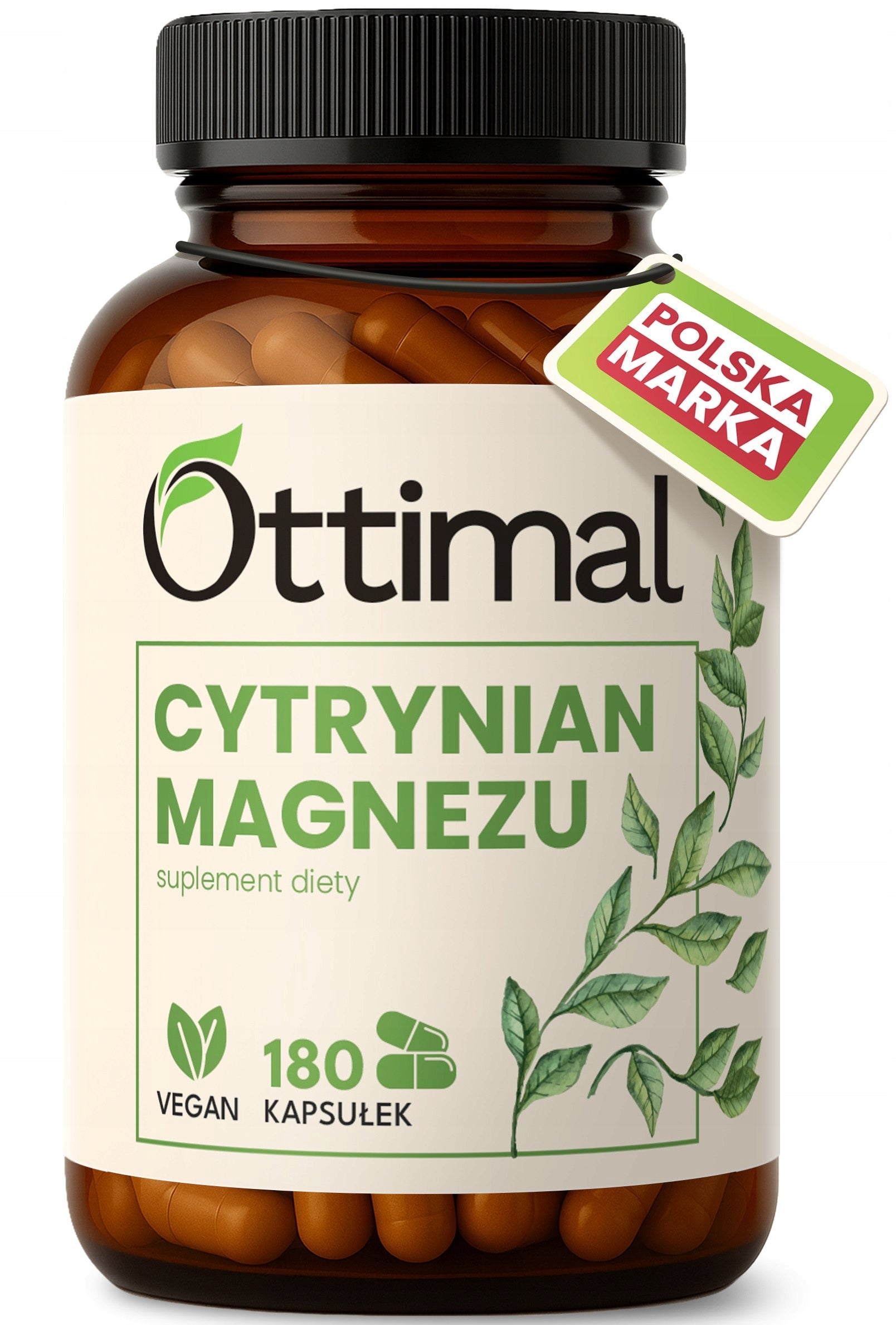 Magnesium Citrate Magnesium 180 kaps 400mg 107% RWS without additives and fillers