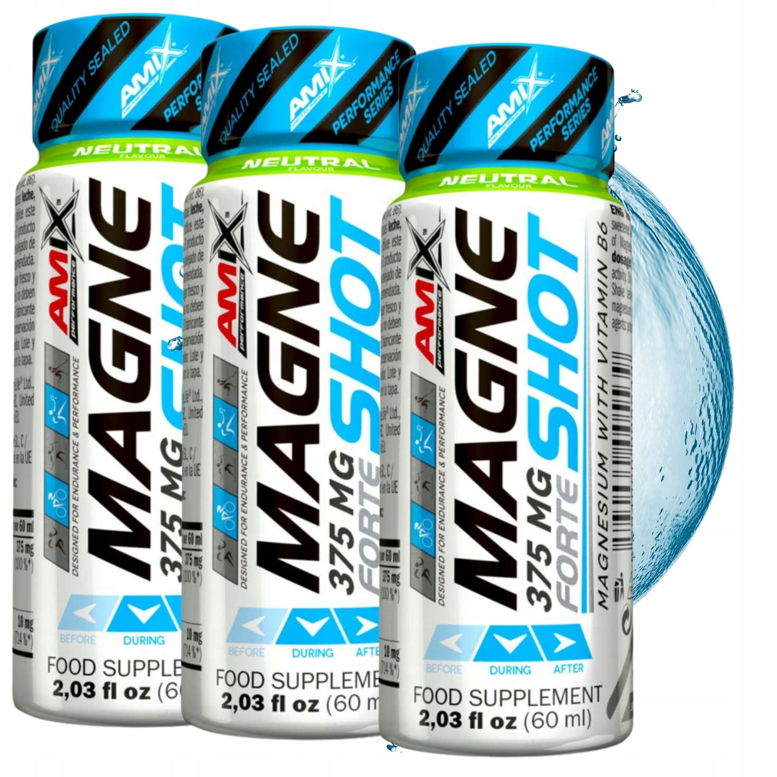 Magnesium Citrate Shot Magnesium for Contractions Shot for Drinking Vitamin B6 60ml x3