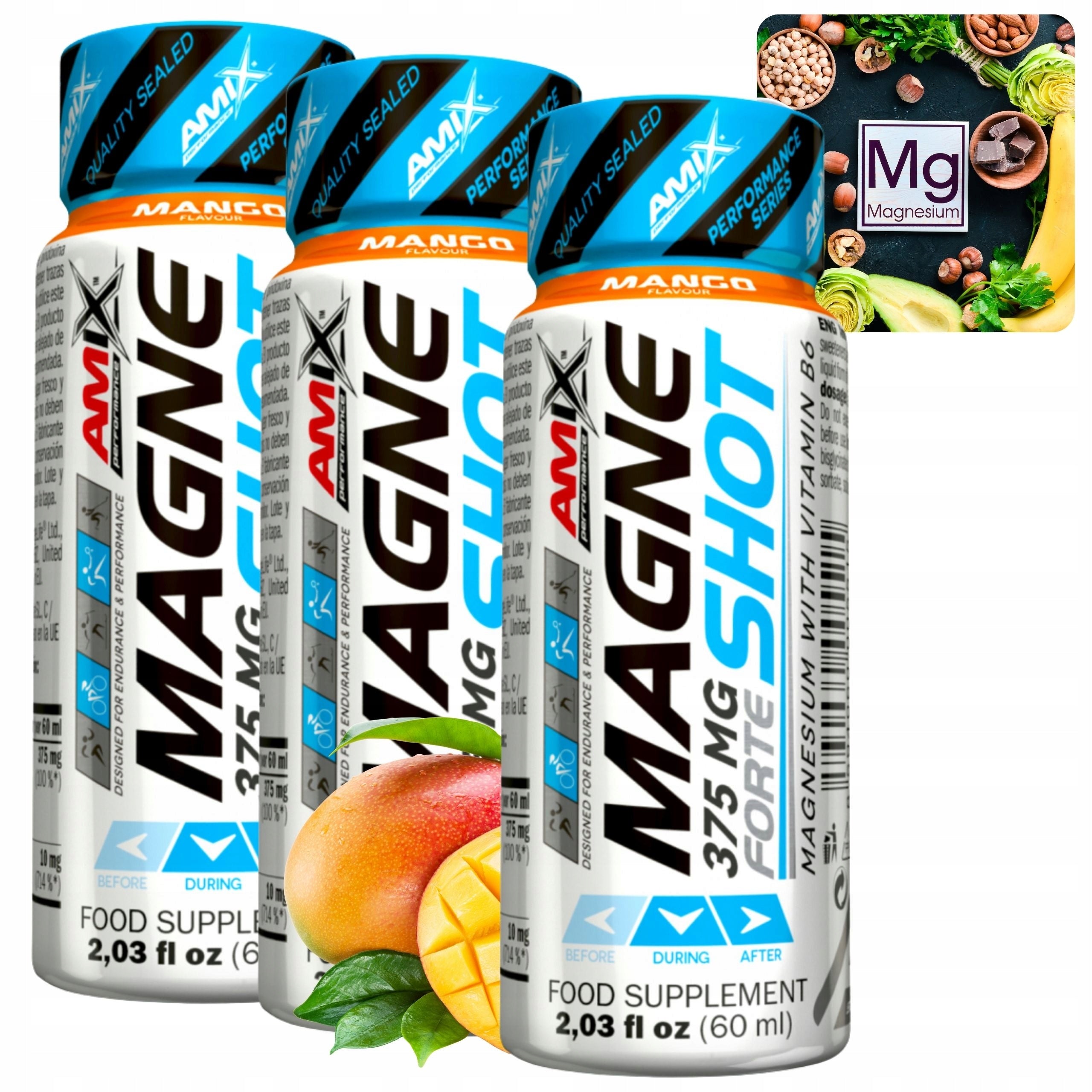 Magnesium Citrate with Vitamin B6 Magnesium Liquid Shot for Contractions 3x 60ml