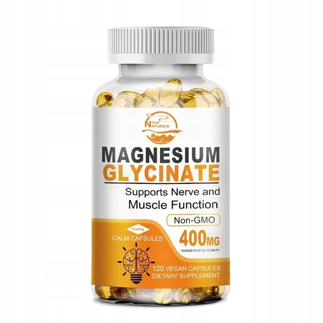 Magnesium Glycinate Capsules 400mg, Sleep, Muscle Support, Stress Relief...