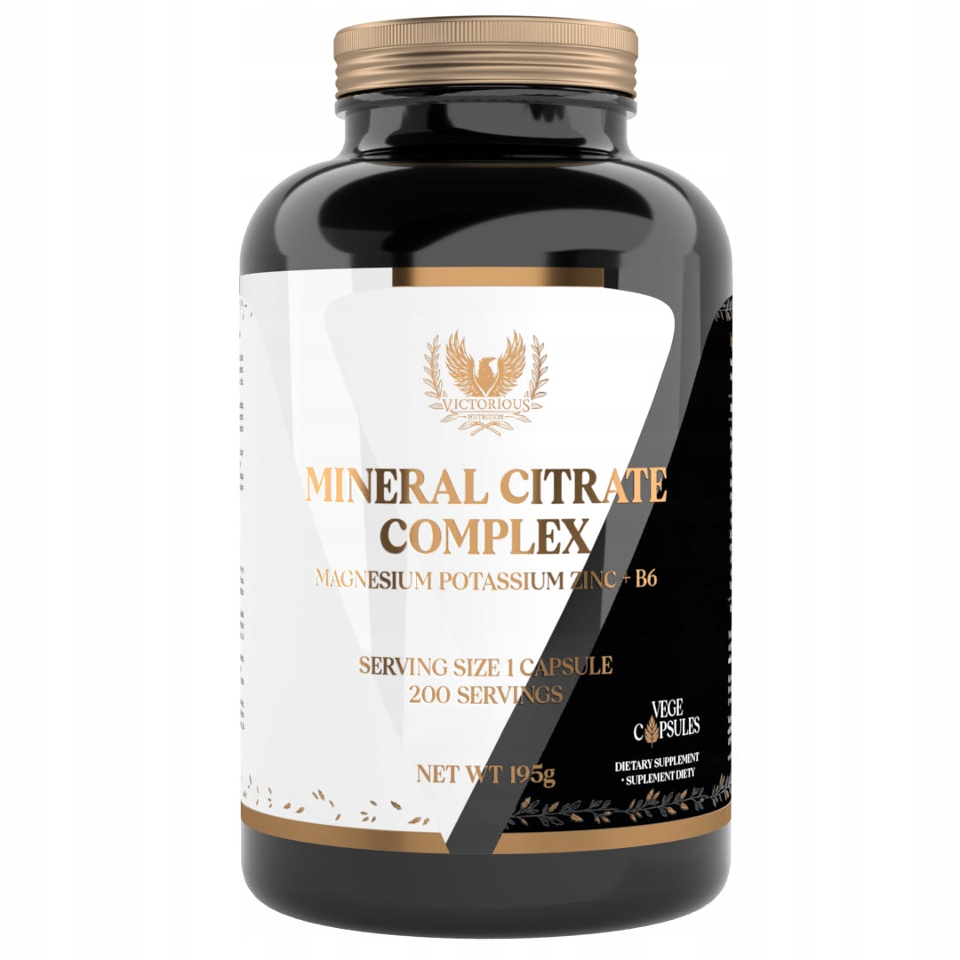 Magnesium Potassium Zinc Vitamin B6 200 Capsules Minerals Complex Victorious Brand Victorious Nutrition