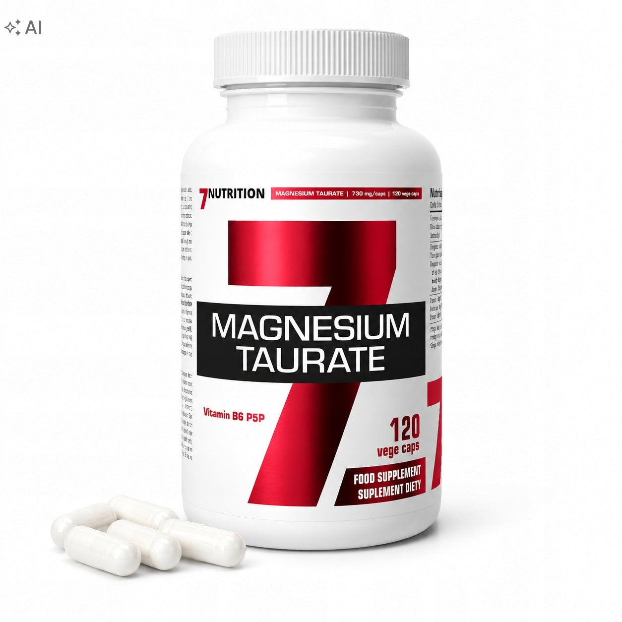 Magnesium Taurate Magnesium 7Nutrition 120 Vege Caps Vitamin B6 P5P