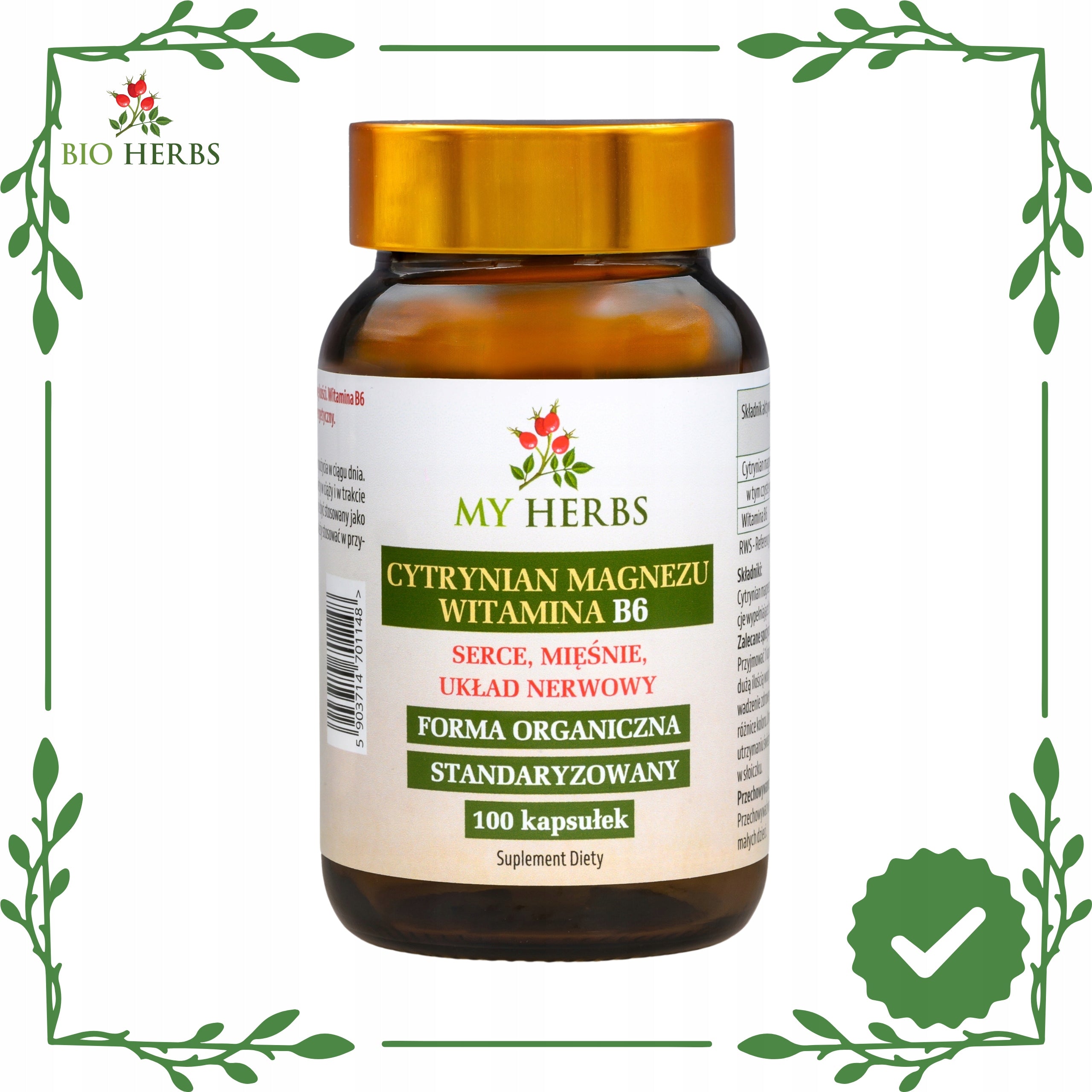 Magnesium citrate vitamin b6 100pcs 33 days nerves heart magb6 power Packaging status original