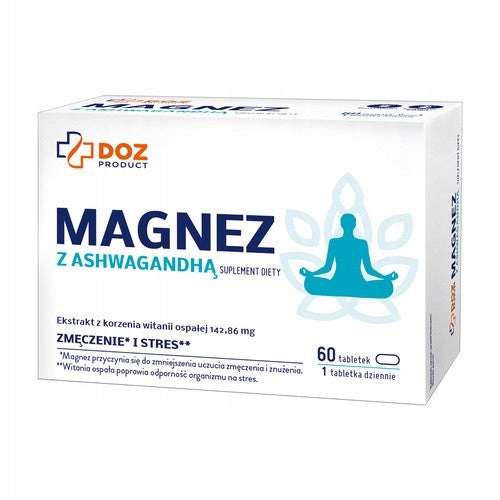 Magnesium with Ashwagandha, film-coated tablets, DOZ Product, 60 pcs.