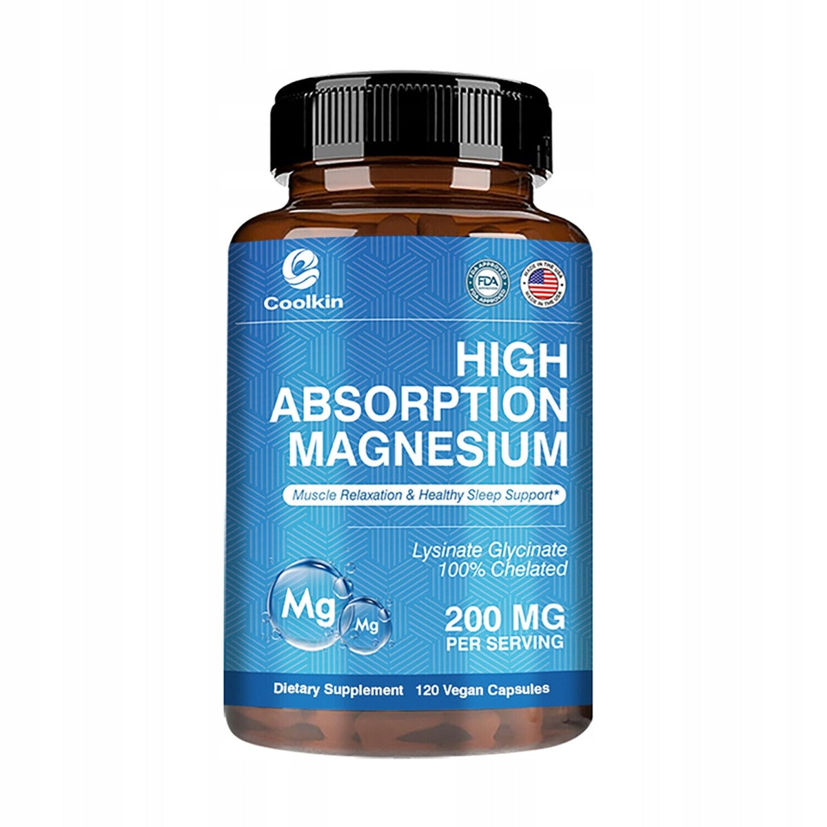 Magnesium with high absorption 200 mg-bone, healthmuscles and nerves, high...
