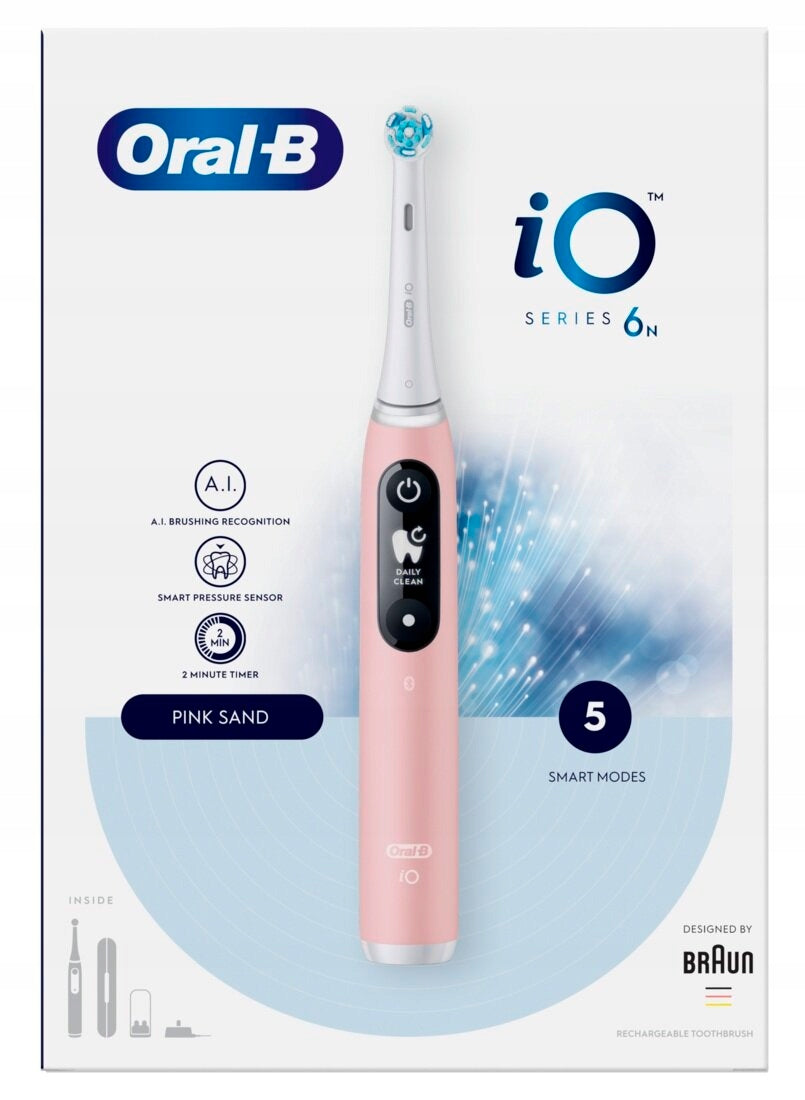 Magnetic Toothbrush Oral-B iO Series 6 Pink Rechargeable Pink Manufacturer code IO 6