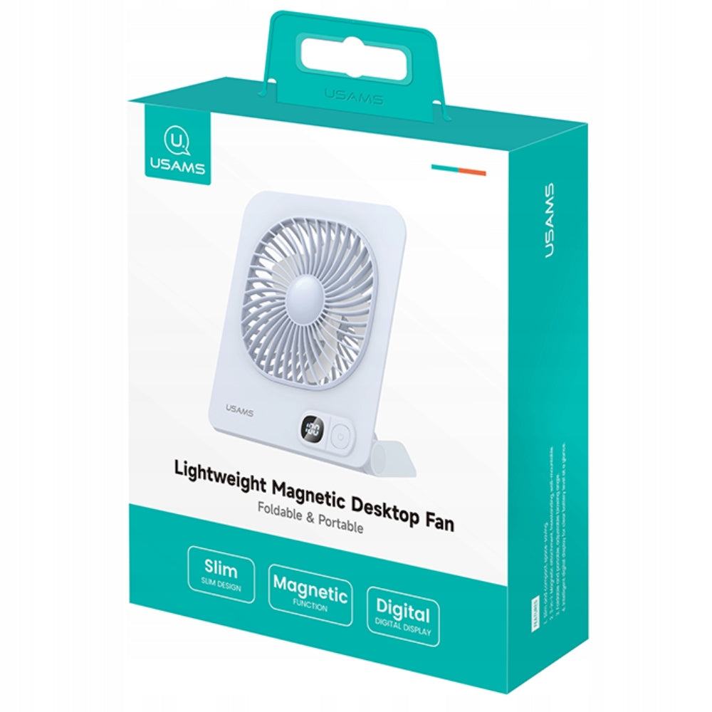 Magnetic desk fan USAMS blue Model ZB363