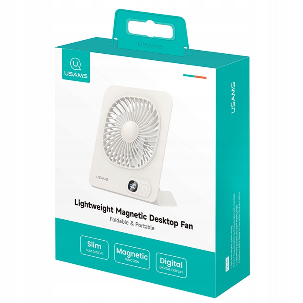 Magnetic desk fan USAMS white Model ZB363